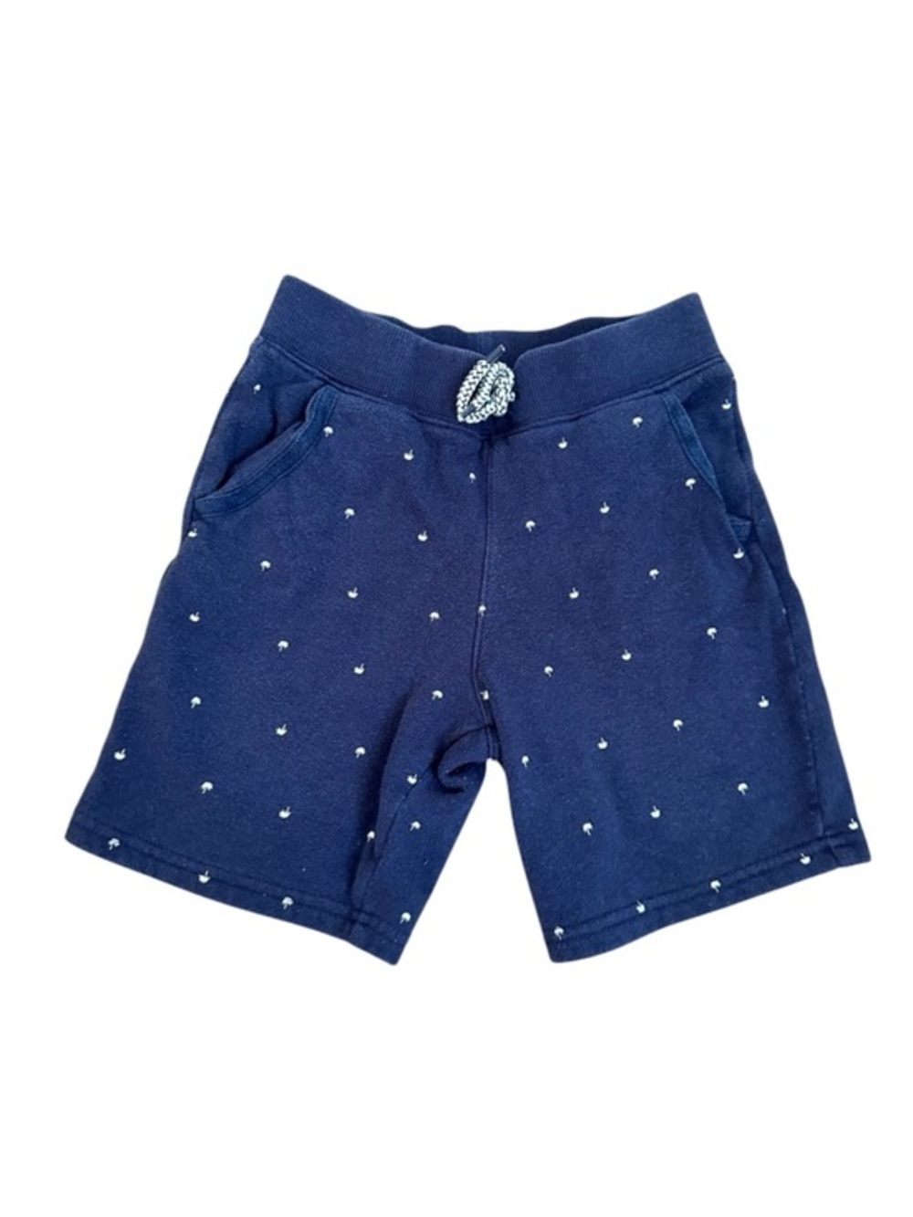 Janie and Jack Navy Shorts with White palm trees